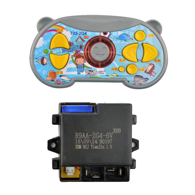 

R9AA-2G4-6V receiver controller Wally car 2.4G Bluetooth frequency remote control electric baby carriage T03-2G4 transmitter