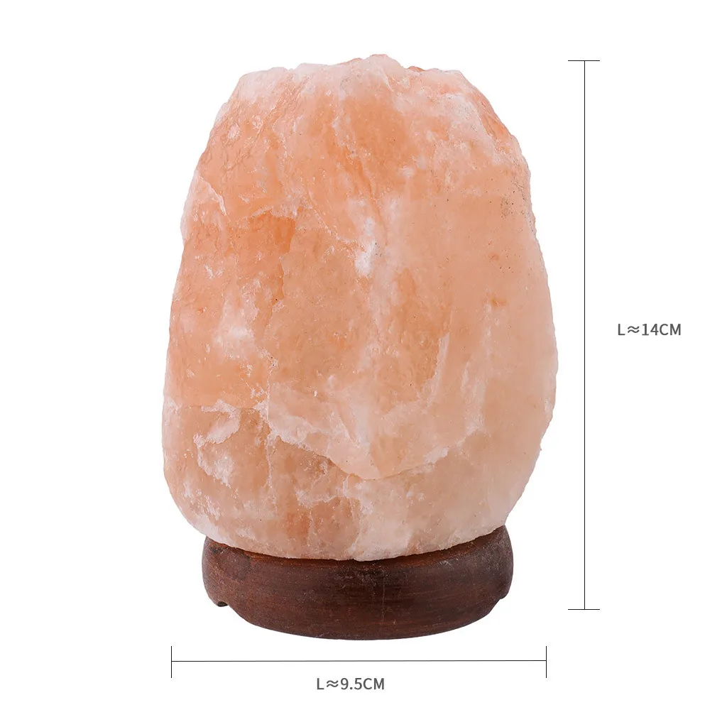 Гималайской соли лампы натуральный кристалл оранжевый исцеляющий камень пушка