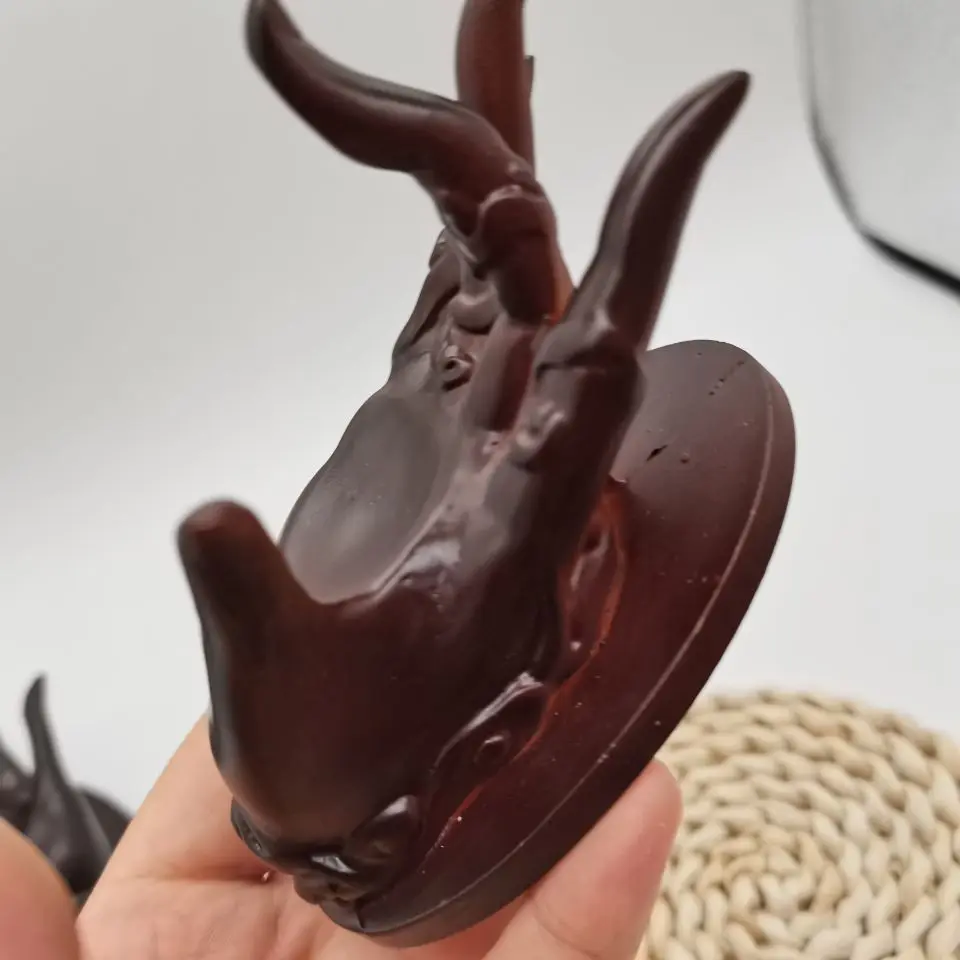 

Красная подставка для шариков ручной работы из смолы, красивая резная подставка для украшения дома, подарок