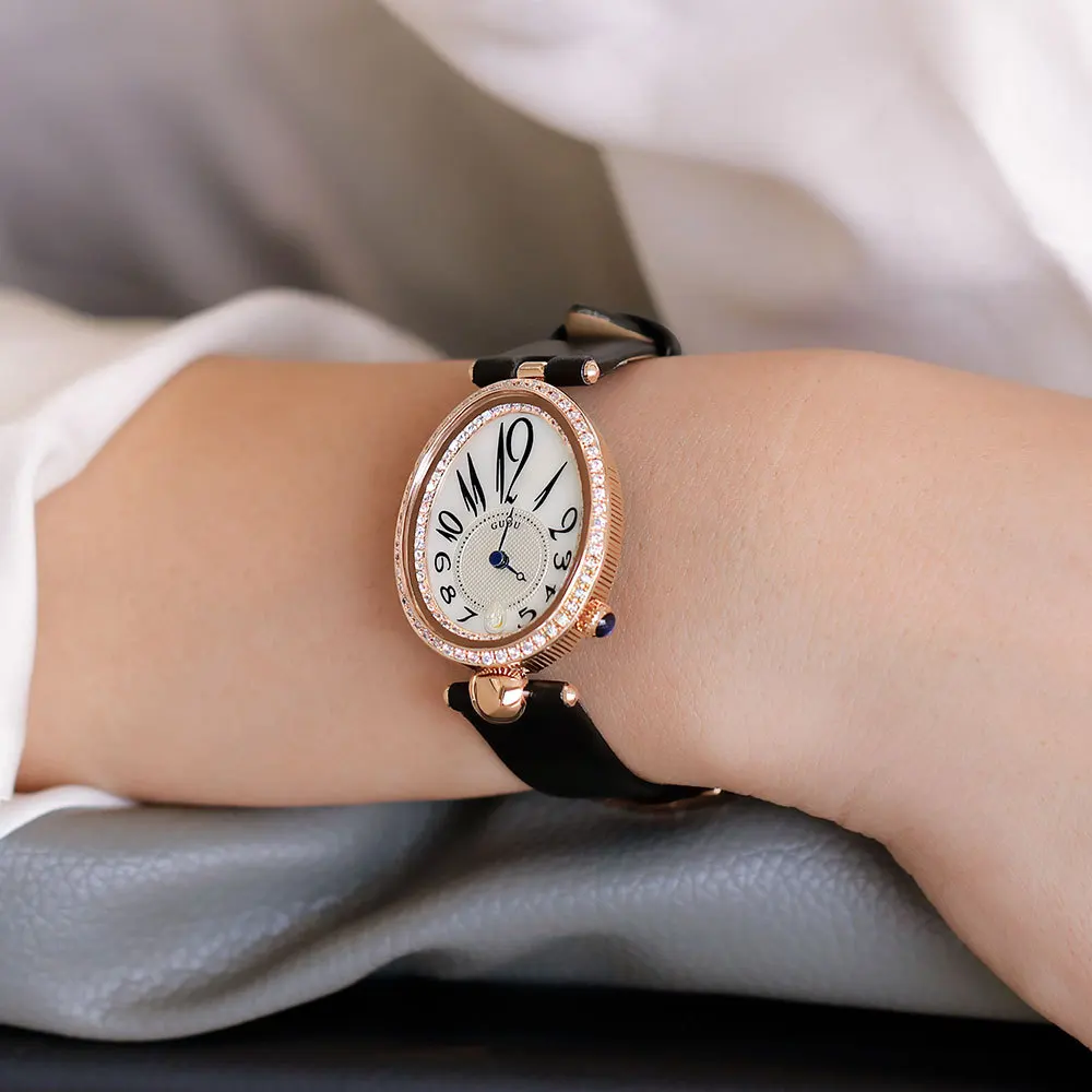 

Automatic Women's Watch Luxury Brand Temperament Fashion Oval Watch Temperament Trend Diamond Watch Relojes Para Mujer New 2021