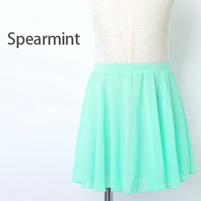 Spearmint Детская балетная юбка для девочек, прозрачная шифоновая балетная пачка, розовые детские гимнастические трико, юбки - Цвет: Spearmint
