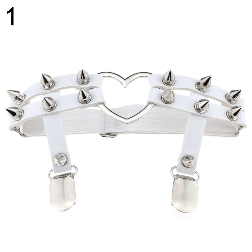 Женские подвязки с шипами в виде сердца модная панк готика Харадзюку эластичные