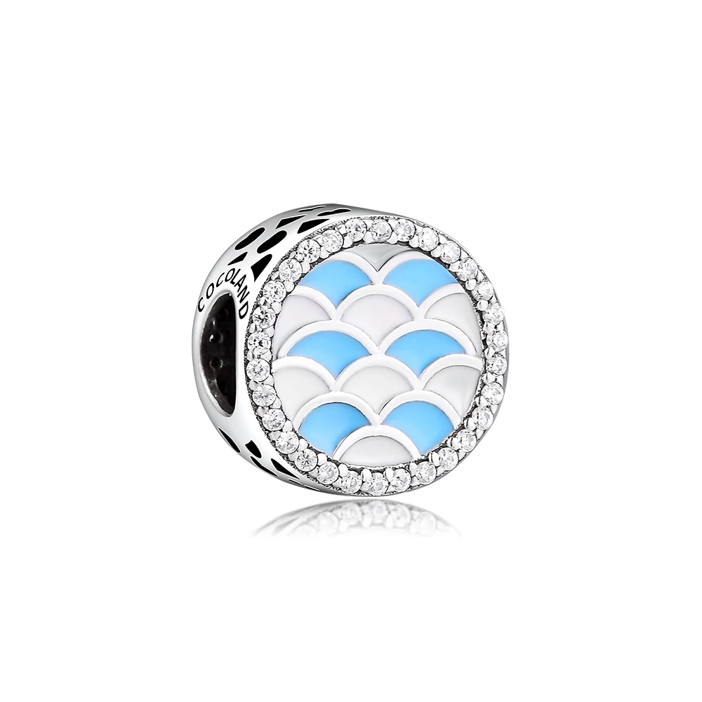 

Шармы подходят для браслетов синие Сияющие сердца бусины 100% 925 пробы серебряные украшения Бесплатная доставка