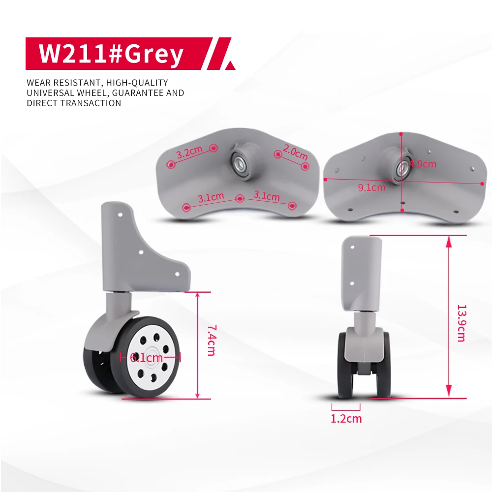 DILONG W211 Trolley suitcase wheel accessories universal replacement repair caster canvas box practical durable wheels