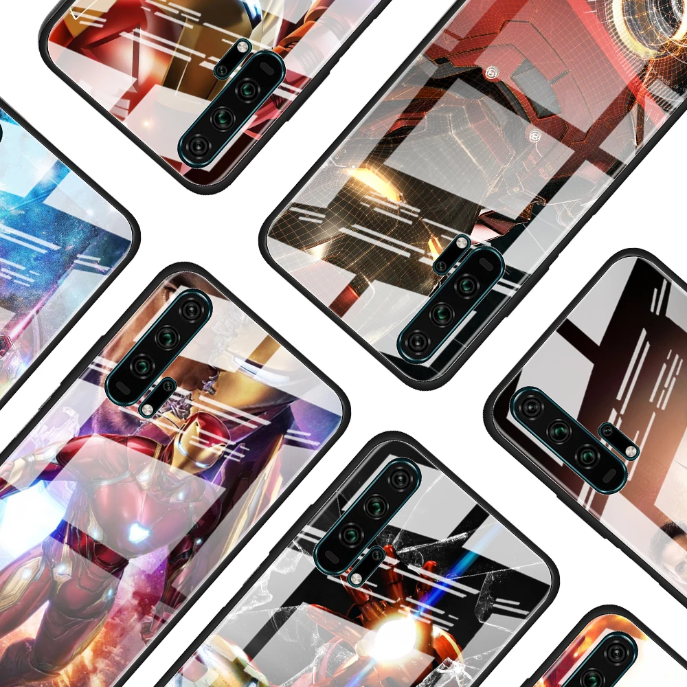 

Iron Man Cool Marvel for Honor 30 20 10 9X Pro Plus Lite 8X Huawei Y8P Y6P Y5P Y9 Y7 Y6 2019 Tempered Glass Phone Case