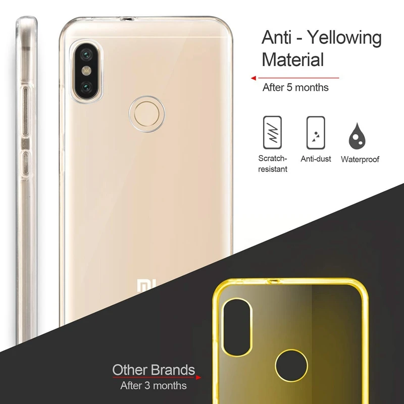 360 градусов силиконовая Прозрачная крышка для Xiaomi Redmi Note 5 Pro Note5 глобальная версия