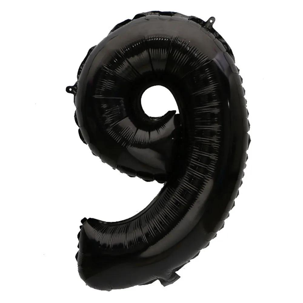 

32inch Number Foil Balloons Black Digital Ballon Wedding Helium Air Ball Birthday Decoration Kids Baby Shower Party Supplies