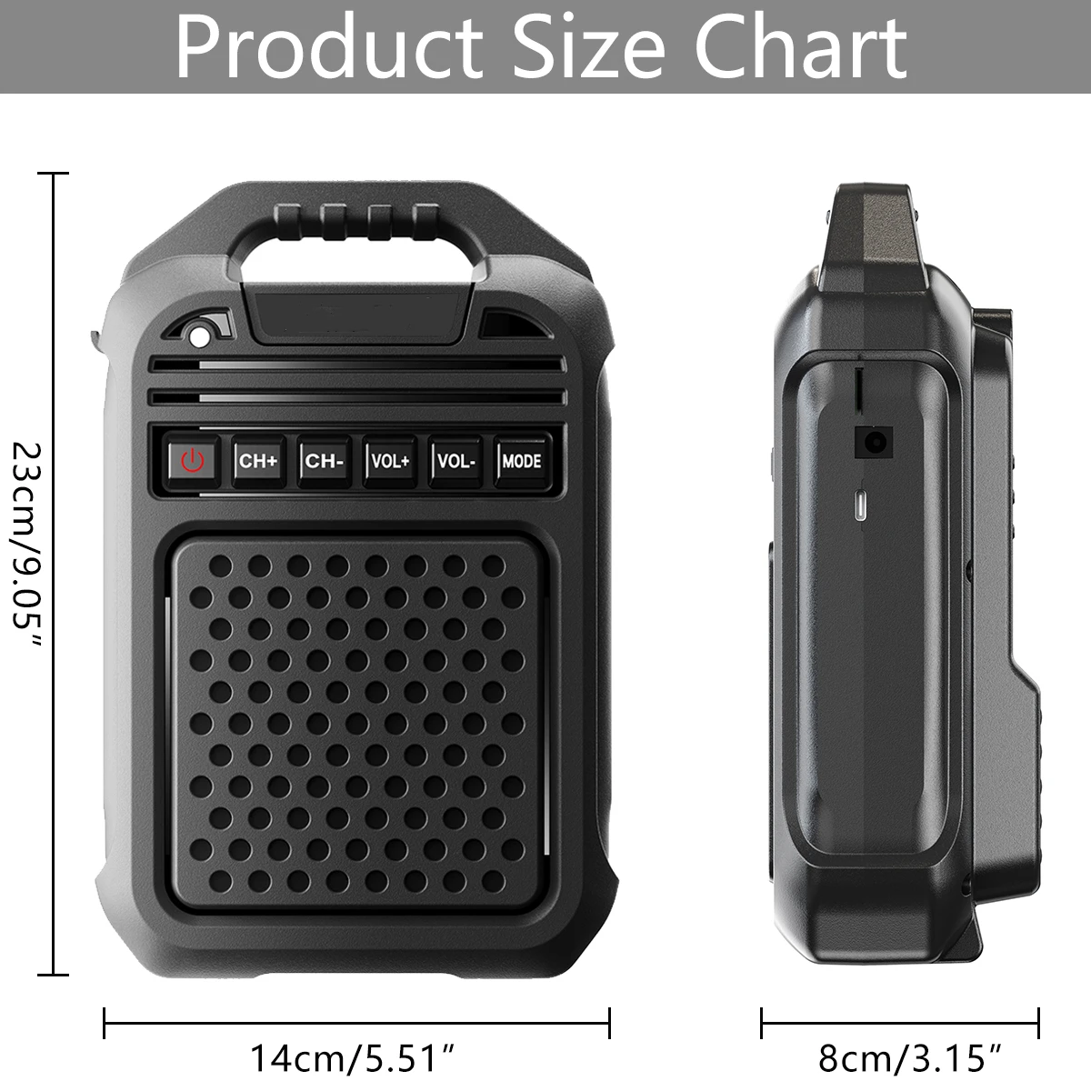 Новая рация громкий динамик Bluetooth портативный CB радиоприемник 400-480 МГц УВЧ