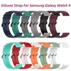 Ремешок силиконовый для Samsung Galaxy Watch 4 20 мм, оригинальный Смарт-браслет для Samsung Galaxy 4 Classic 46 мм, 44 мм