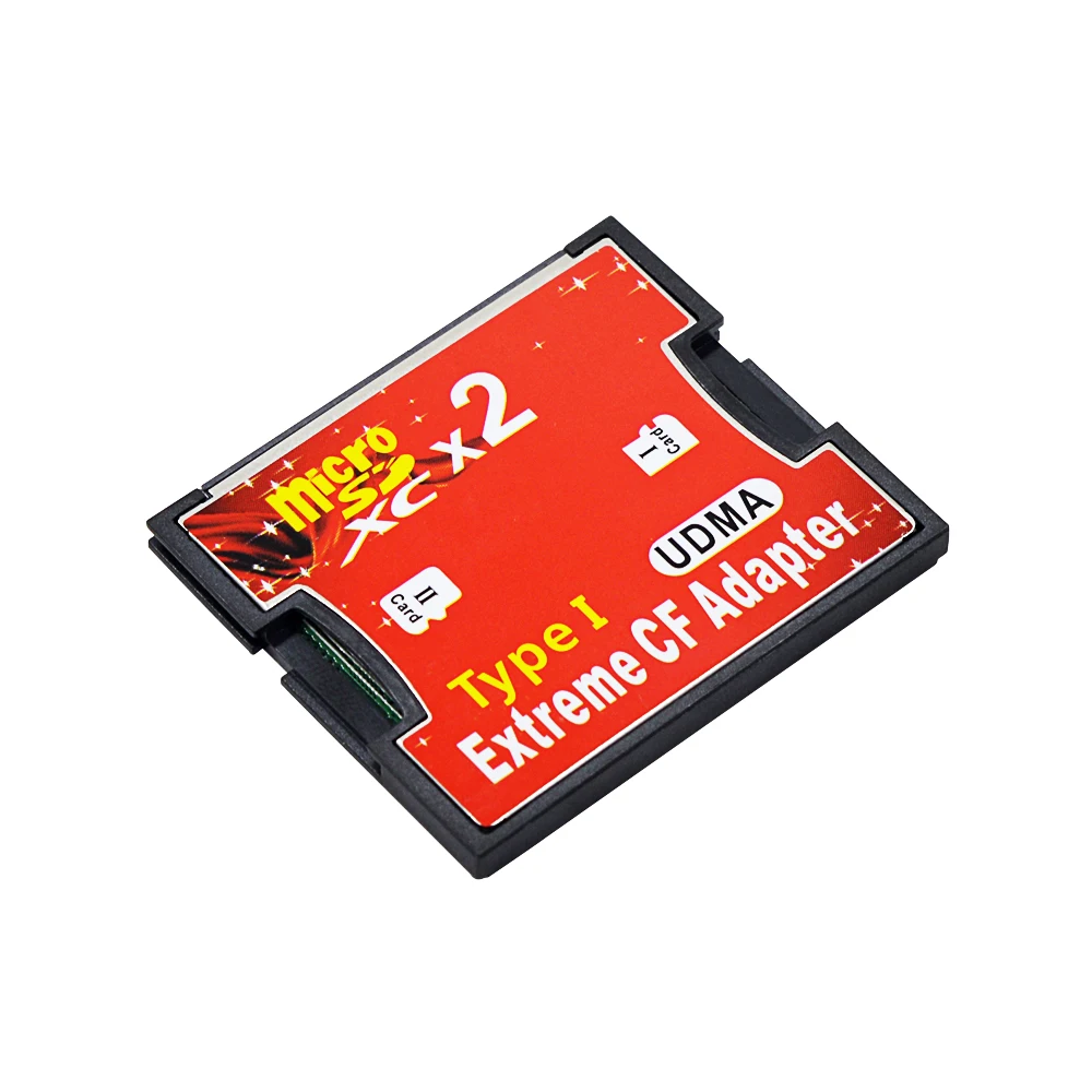 CHIPAL UDMA двойной слот Micro SD TF к CF адаптеру MicroSD MicroSDHC MicroSDXC компактной флэш-памяти