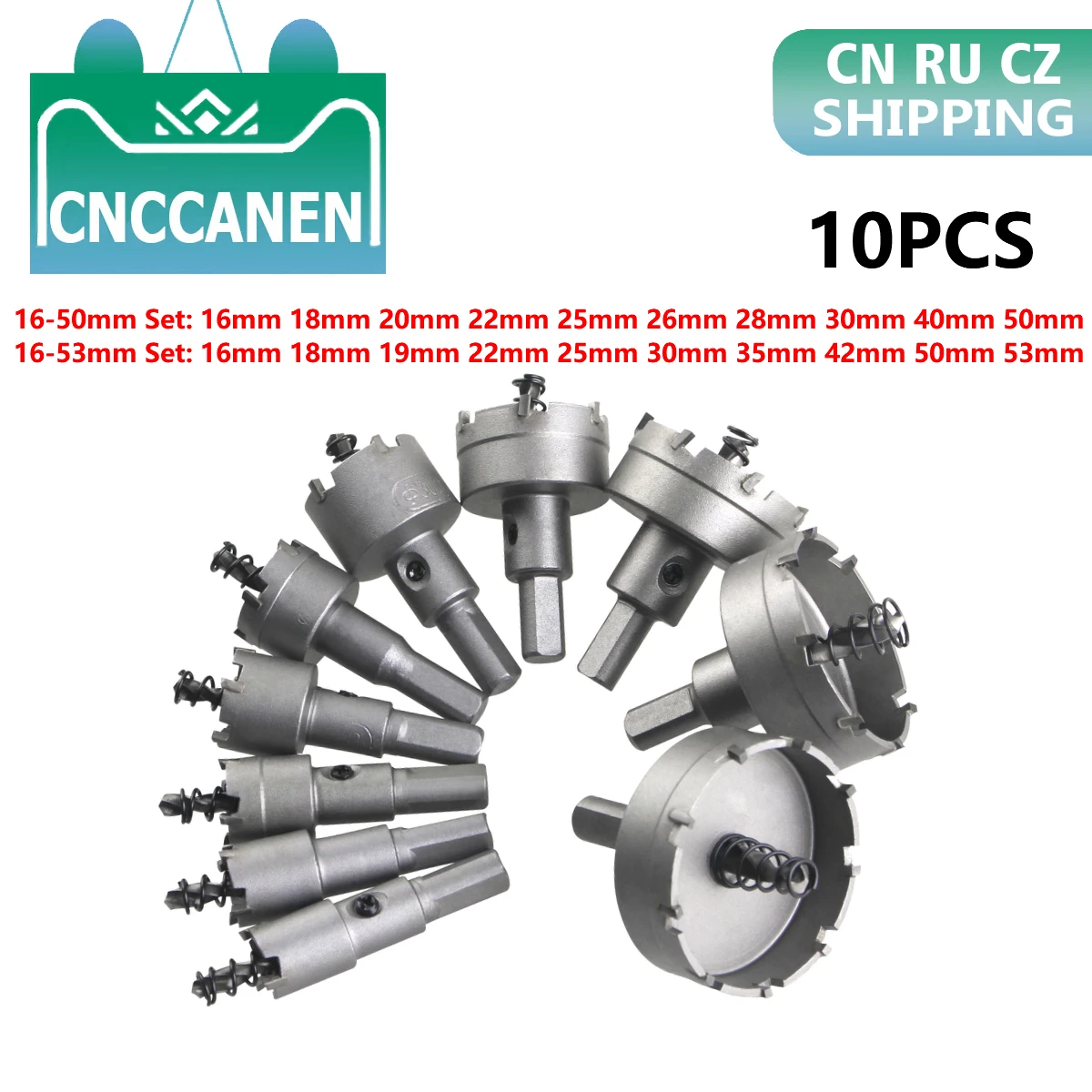 10PCS16mm ~ 53 мм TCT сверла по металлу кольцевая пила Сталь Карбидное наваренное Сверло по дереву металлический бит пустотелого сверла кольцевая пила Резак Комплект 10PCS16mm ~ 53 мм TCT сверла по металлу кольцевая пила Сталь Карбидное наваренное Сверло по дереву металлический бит пустотелого сверла кольцевая пила Резак Комплект