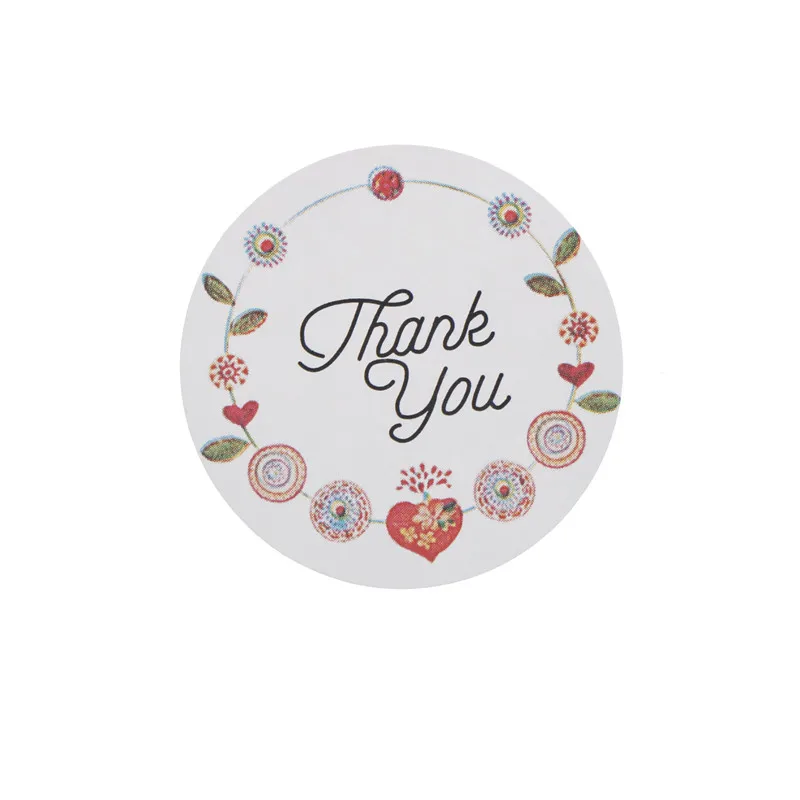 

120pcs Thank you sticker with flower design Seal stickers for party Gift
