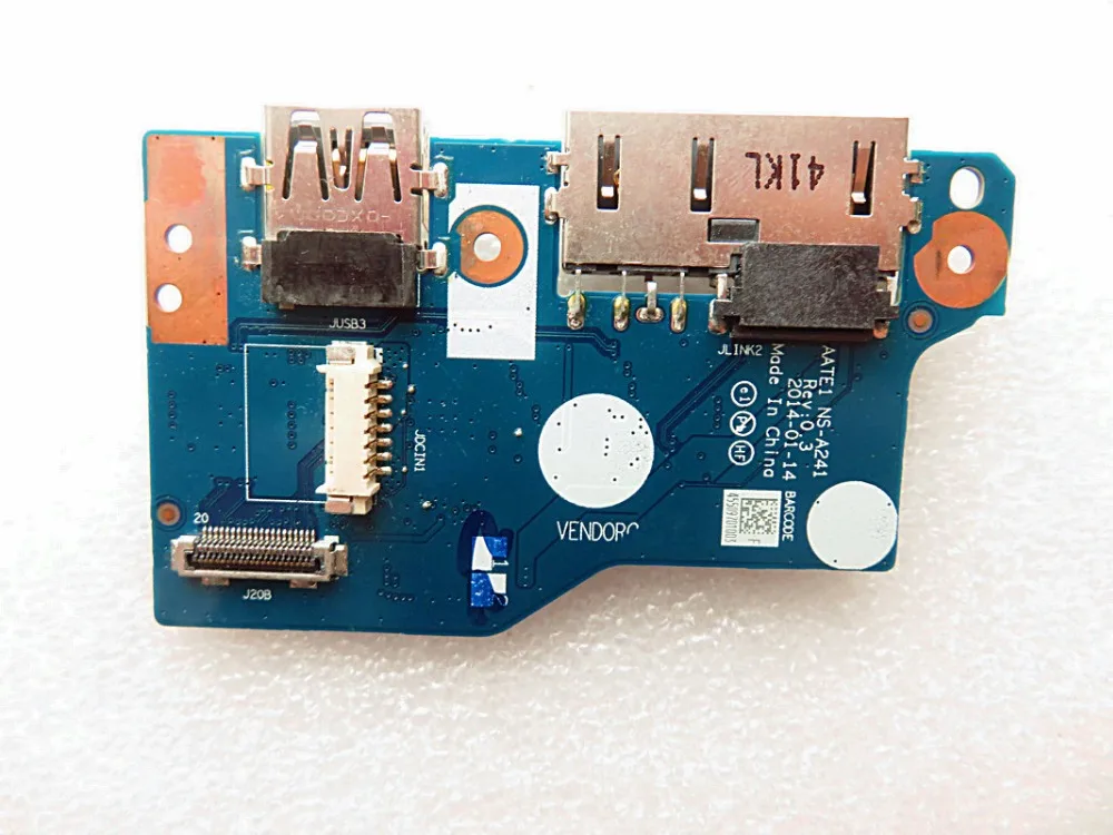 Оригинальный Для e555 DC Jack Порт USB плата питания NS A241|Компьютерные кабели и разъемы|