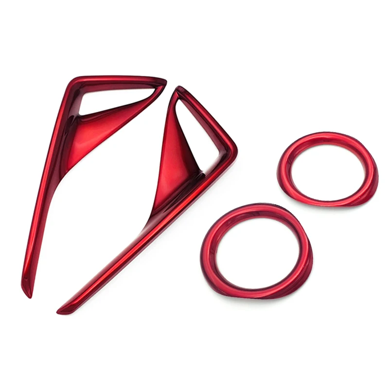 4Pcs Red Car Front and Rear Fog Light Trim Tail Lamp Frame Cover for Toyota Chr C-Hr 2017 2018 | Автомобили и мотоциклы