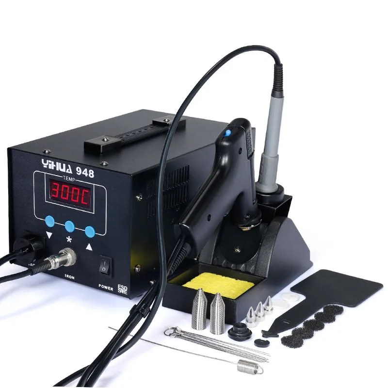 

948 EU/US Plug 220V 110V Digital SMD Soldering Iron Station High Quality Suction Tin Gun Handle Rework Station Welding