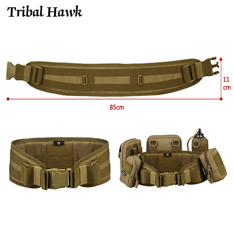 Military Tactical Belt Army Airsoft Molle Soft Padded Men Hunting Multi-Use Wide Girdle Accessories Equipment | Спорт и развлечения