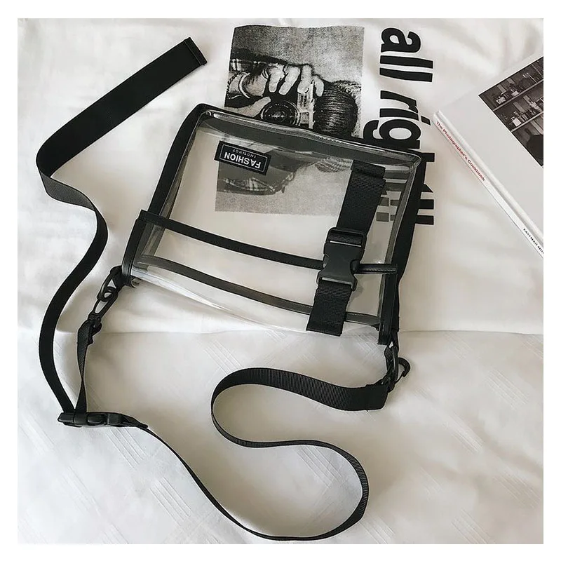 Сумка мессенджер для девушек модная уличная прозрачная универсальная сумка Mar25