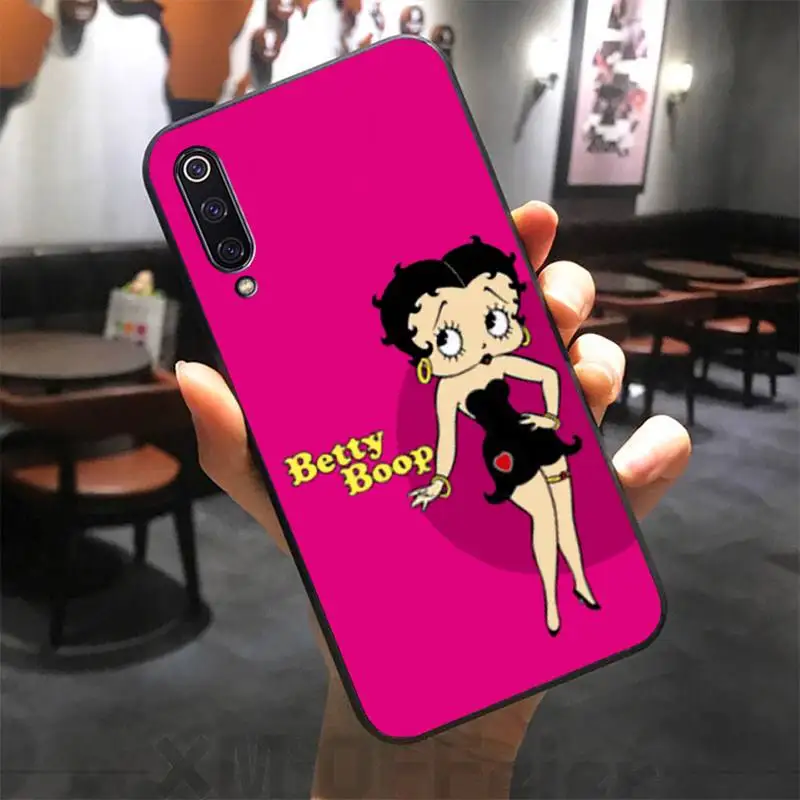 

Pink Sexy Betty Boop Phone Case For Xiaomi Note Max Mi 3 7 8 9se Redmi 7 7a 8 8t 9 10 Pro Lite Cases Cover