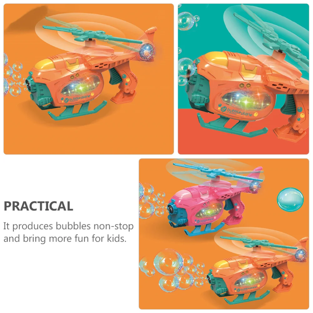 

1 Set Bubbles Machine Electric Helicopter Bubble Maker Battery