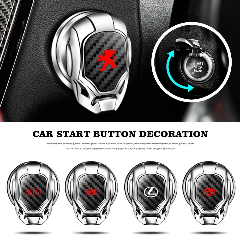 

Car Engine Start Button Decoration Ring Protective Cover For Benz VW Honda Mazda BMW Hyundai Kia Toyota Car Interior Accessories