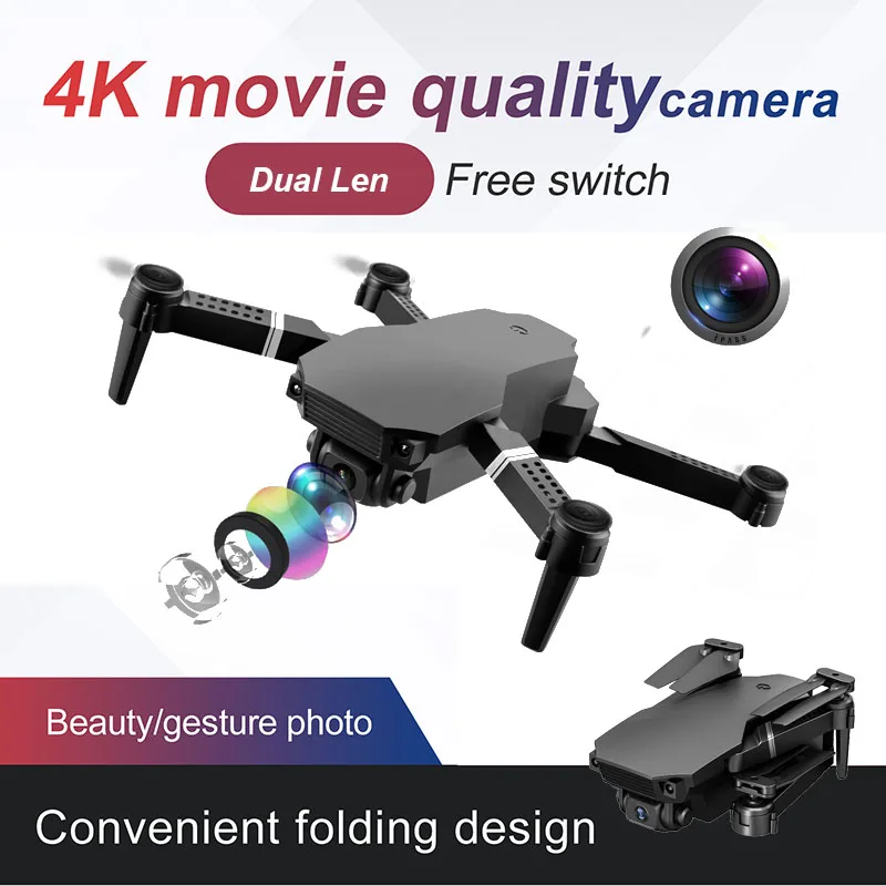 

New 2021 S70 Drone 4K HD Dual Camera Foldable Height Keeping Drone WiFi FPV 1080p Real-time Transmission RC Quadcopter Toys