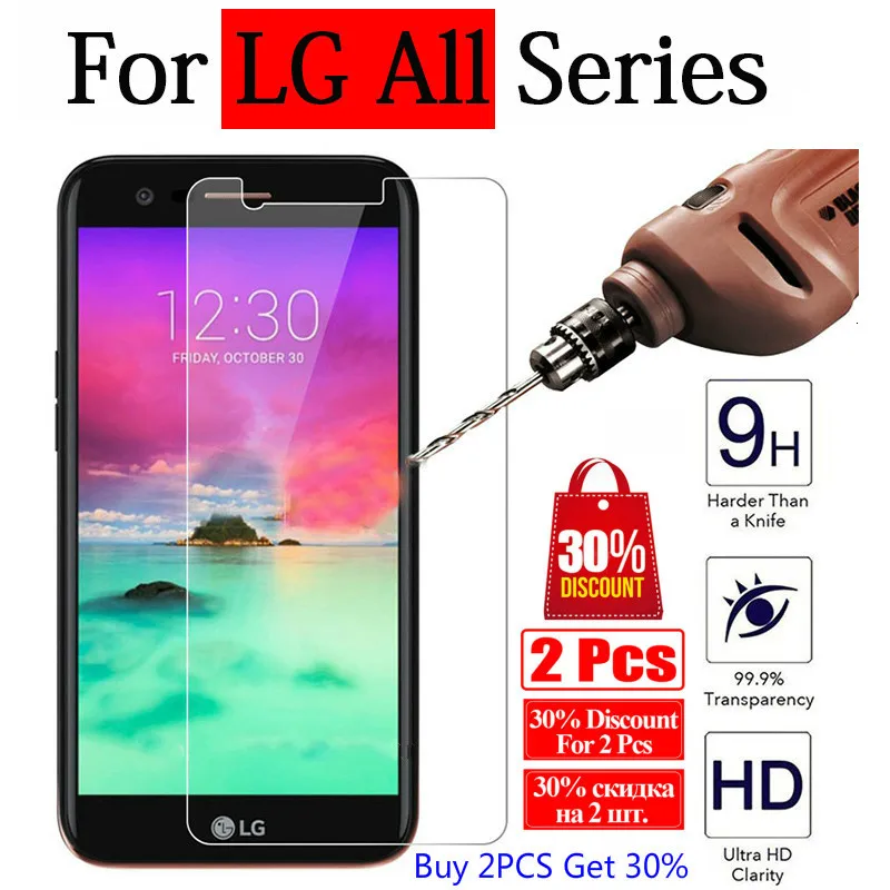 Закаленное стекло для lg k8 k 7 8 q 6 Защита экрана q6 k7 g k10 k20 plus k4 k3 v10 v20 защитная