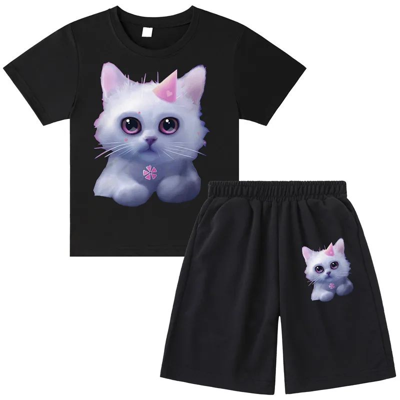 

Casual Kids Clothes 2 Piece Set Clothing Cotton Cool Boy T-shirt + Shorts Clothing Boys Tracksuit Children children Clothes