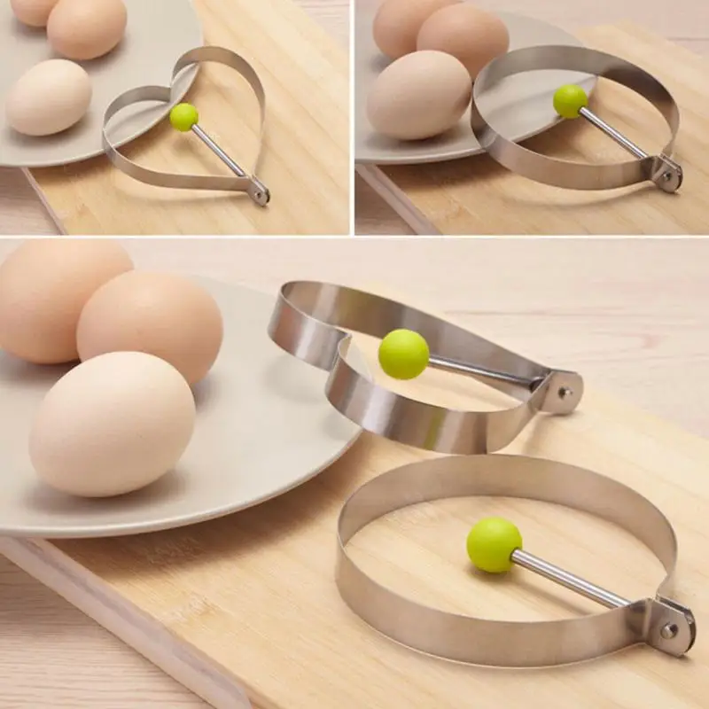 1PC Various Shapes Stainless Steel DIY Breakfast Egg Tools Fried Shaper Mold Kitchen Pancake Sandwich Utensil Baking | Дом и сад