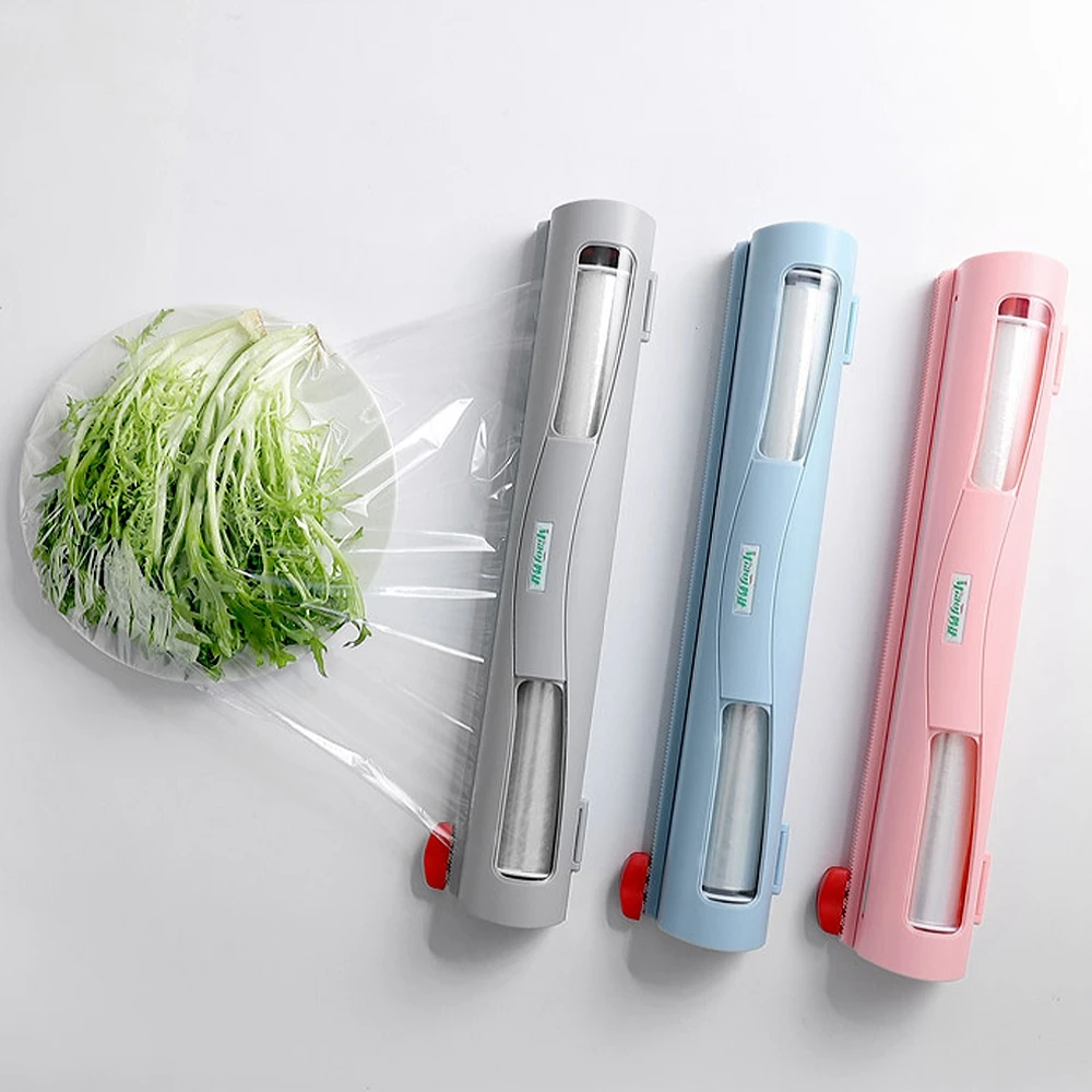 

Kitchen Food Wrap Dispenser Cutter Tool Foil Cling Film Wrap Dispenser Kitchen Accessories Supplies Organizer Gadget Sets