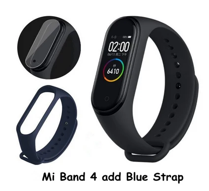 CN DarkBlue Strap Оригинальные Xiaomi Mi Смарт-часы с 4 полосами AMOLED цветной экран HeartRate Фитнес Спорт 50 атм водонепроницаемый смарт-браслет Bluetooth 5,0 - Цвет: CN DarkBlue Strap