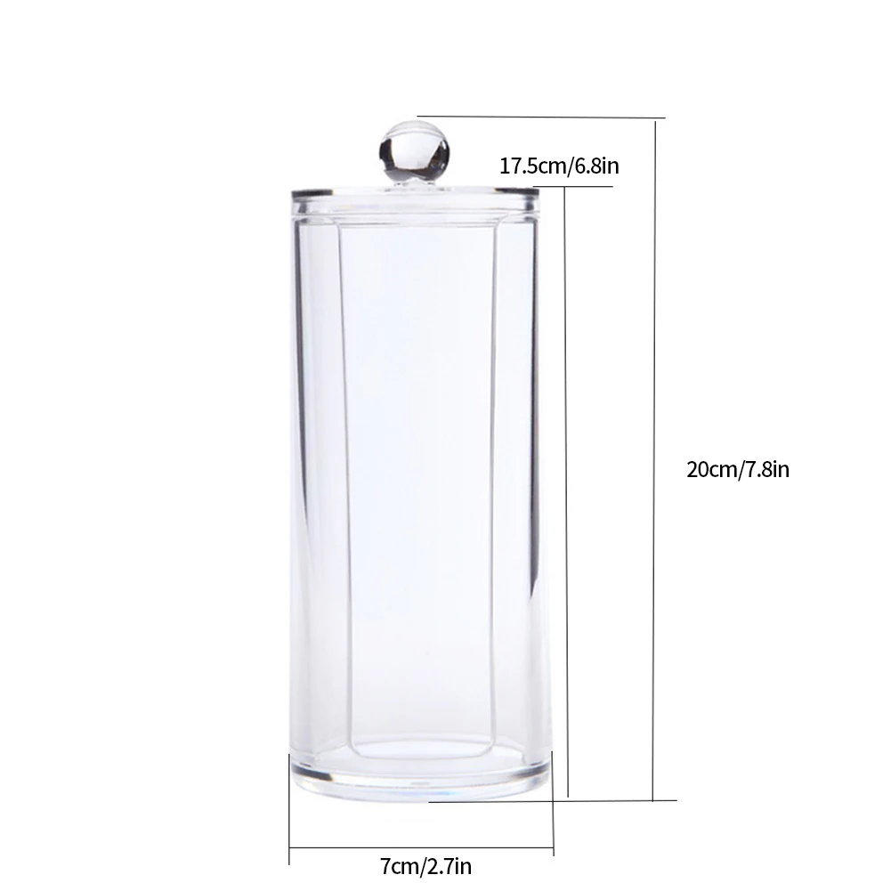 

Acrylic Multifunctional Round Transparent Receive Box Jewelry Box New Cosmetic Make-Up Cotton Swabs Container Jewelry Holder