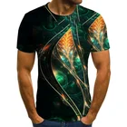 Футболка мужская повседневная с коротким рукавом, Модный пуловер в стиле панк с рисунком и 3d-видением, уличная одежда, лето