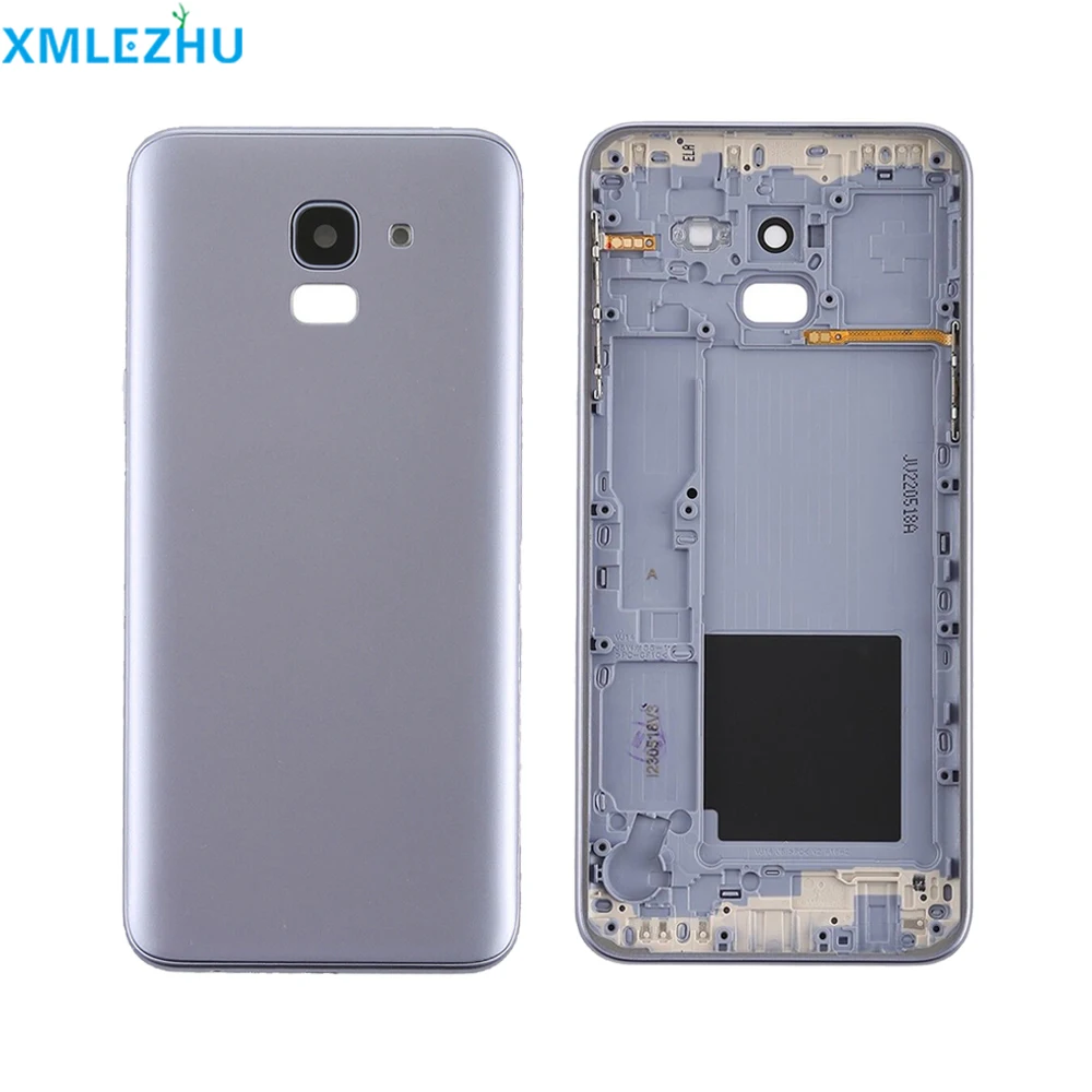 Корпус для Samsung Galaxy J4 J400 J6 J600 J8 J800 задняя крышка аккумулятора с объективом камеры +