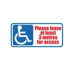 Наклейки на автомобиль с ограниченными возможностями, пожалуйста, оставьте 3 метра для доступа, автомобильные мотоциклы, внешние аксессуары, светоотражающие наклейки из ПВХ, 17 см * 8 см