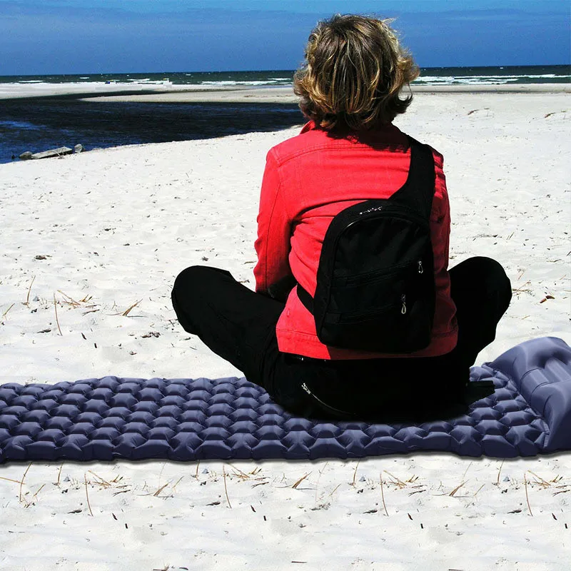 

Pad Sofas Mat Mattress Sleeping Air Inflatable Air With Sleeping Mattress Camping Inflatable Picnic Beach Mat Bag Cushion Pillow