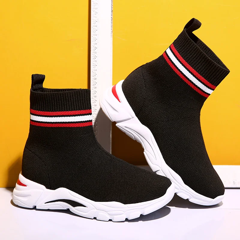 Ботинки детские Осенние дышащие красные | Детская одежда и обувь