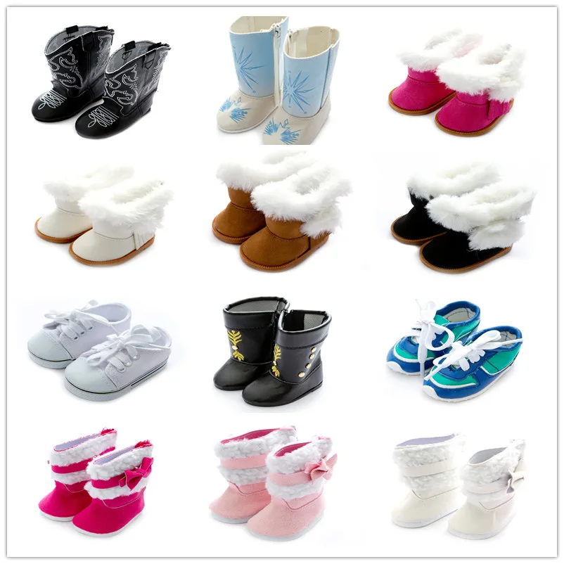 Кукольная обувь аксессуары для новорожденных 17 дюймов 43 см кукла черный синий