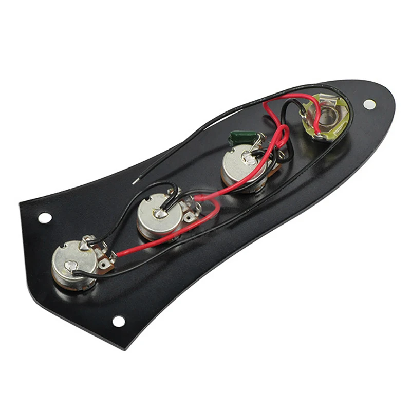 

Bass Pre-Wired Switch Control Plate with Black Patterns for Fender Jazz Bass Part