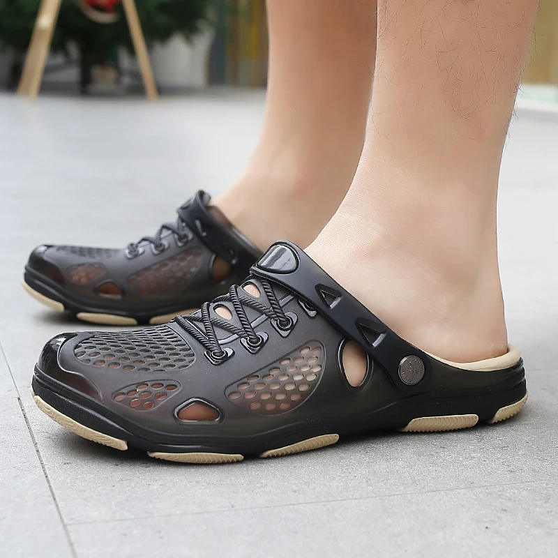 Мюли мужские быстросохнущие повседневные шлепанцы для дома и пляжа Нескользящие