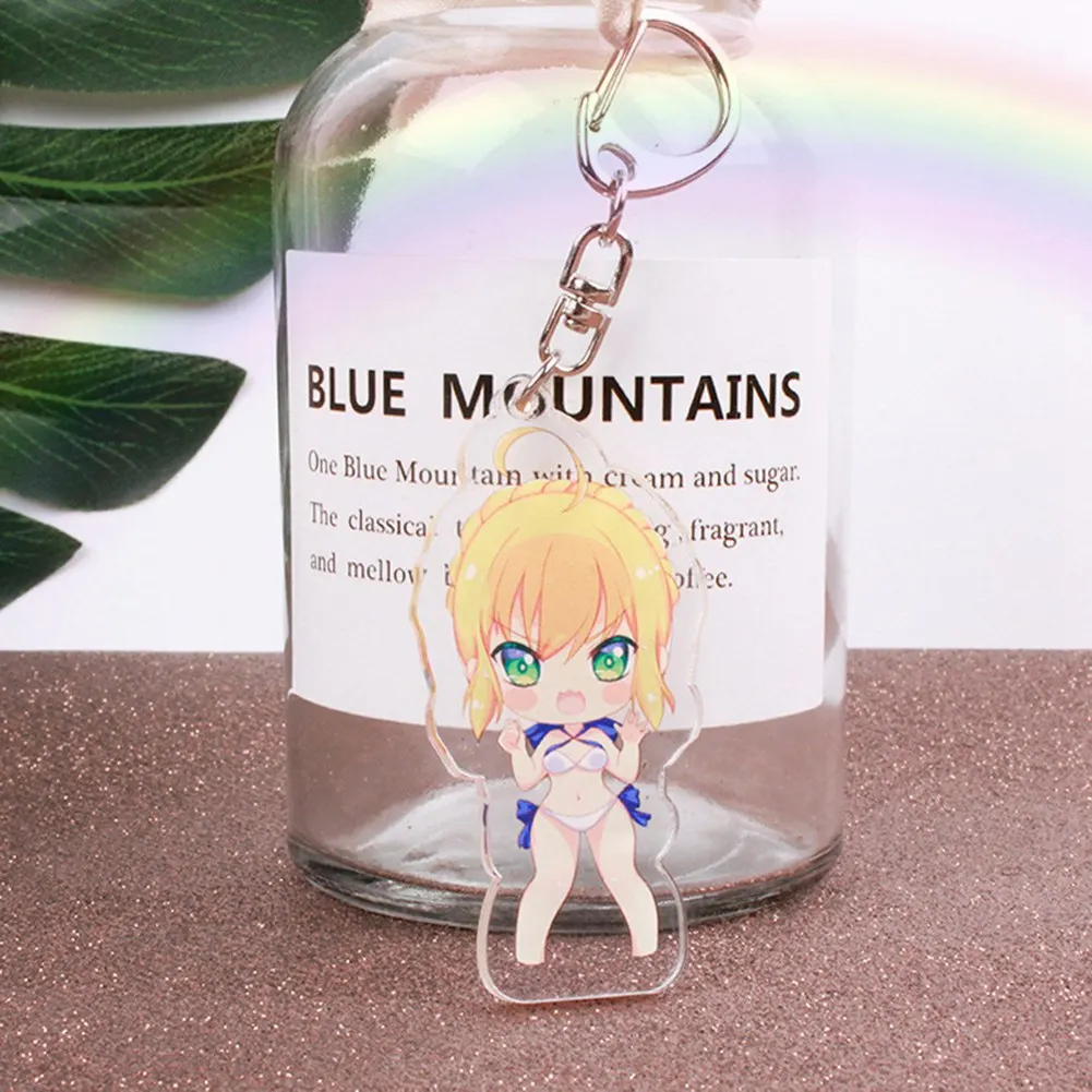 Прекрасный Японский Манга Swinsuit косплей аниме брелок прекрасный акриловый ключ