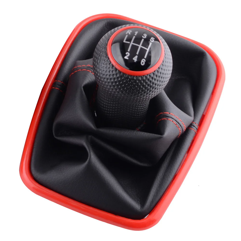 Speed WOW, Автомобильный Ручной 5/6, ручка переключения скоростей, крышка для багажника из искусственной кожи для Volkswagen VW Golf 4 2003-2008, автомобильные аксессуары