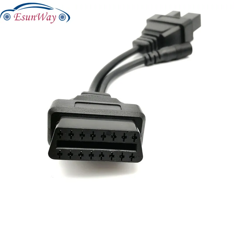 OBD2 OBDII кабель для MITSUBISHI 12pin до 16Pin адаптер Разъем диагностический сканер