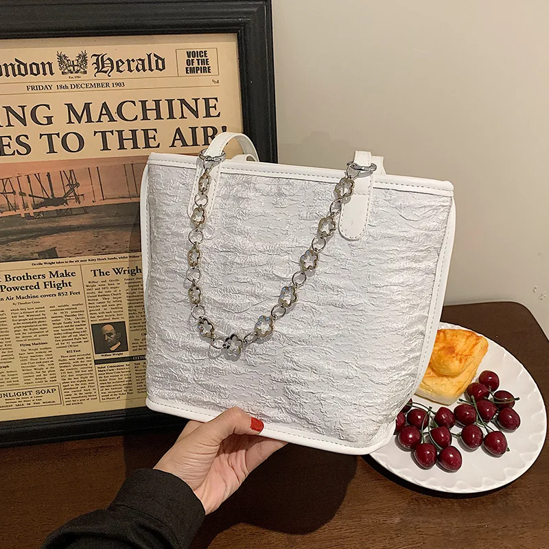 

Новинка лета 2021, женская сумка и кошельки, женская сумка на плечо, дизайнерская женская сумка-мешок с цепочкой