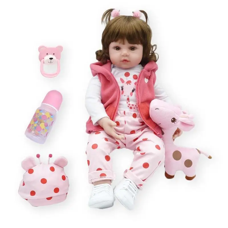 

NPK baby Regeneration 47cm soft silicone baby regeneration girl Christmas Menina gift baby soft lifelikeness, X4F0