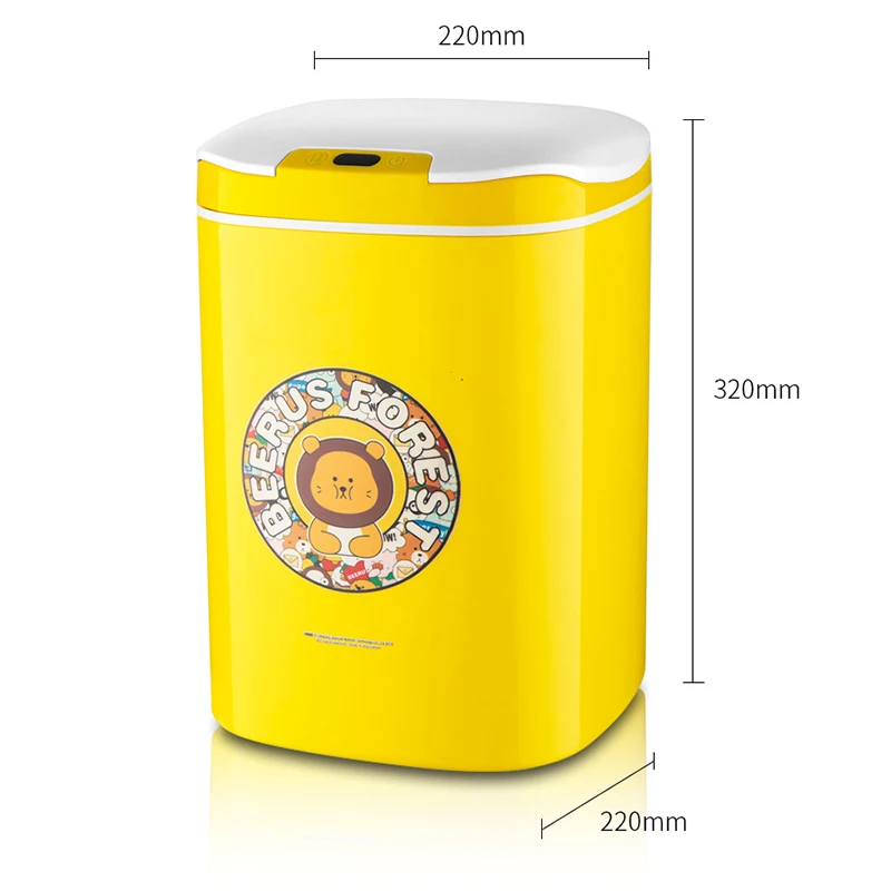

Automatic Intelligent Induction Trash Can Household Living Room Kitchen Bedroom Bathroom Trash Plastic Bin 14L Waste Bins FIF