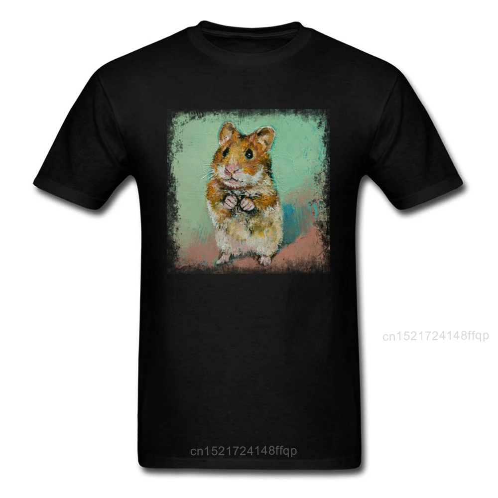 

HAMSTER T Shirt Men Top T-shirts Kawaii Tees Short Sleeve Tshirt Labor Day Cotton Camisa Clothes Wholesale Retro Painting