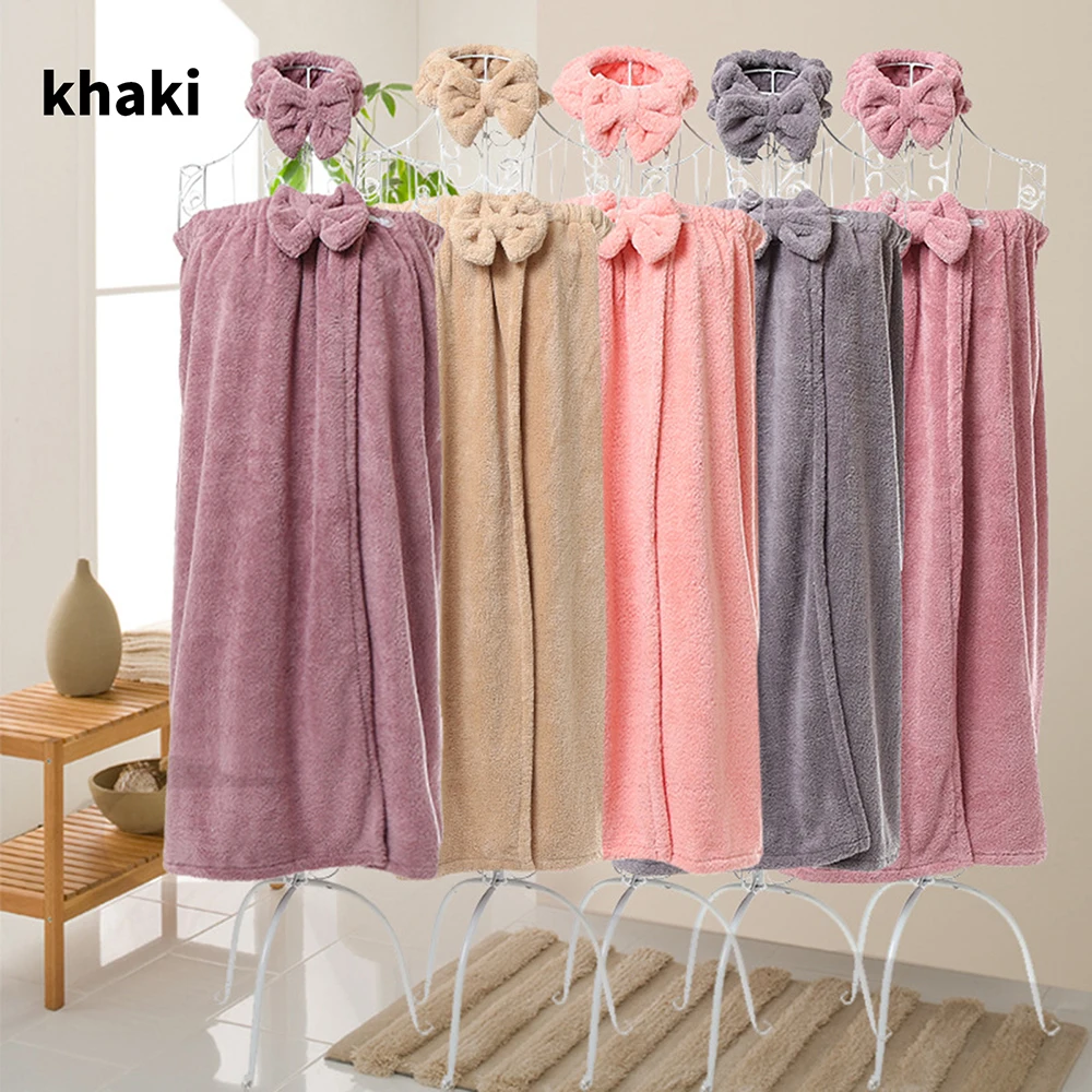

Various Colors Indoor Coral Fleece Towel High Pure Color Bath Towel Bath Blanket Shower Hat Absorbent Quick Drying Towel Warm