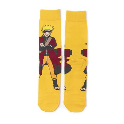 Носки с персонажами из мультфильмов Наруто, Akatsuki, Итачи, модные забавные носки, Hoshigaki Kisame, мужские носки, весна-лето - Цвет: 1