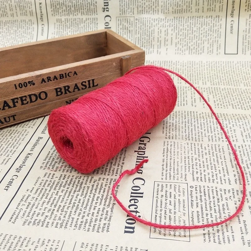 100 м натуральный джутовый шпагат 3Ply декоративно-прикладное искусство джутовая