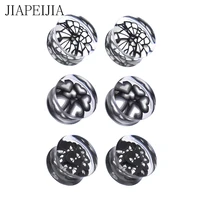 black series acrylic ear gauges plugs and tunnels ear expanders stretching piercings body jewlery big size 8 30mm